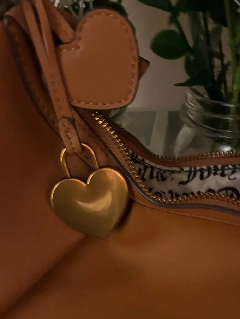 JUICY COUTURE Cognac Leather Hobo with Gold Accents.  NWOT